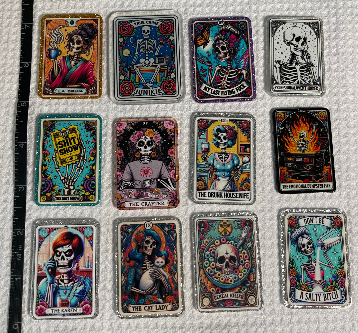 ACRYLICS FOR DIY PROJECTS SKELETON AND TAROT CARD