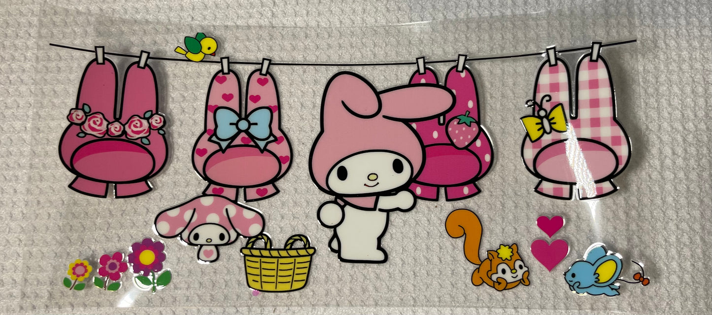 16 OZ UV DTFWRAPS HK HELLO KITTY KUKU KUROMI AND FRIENDS